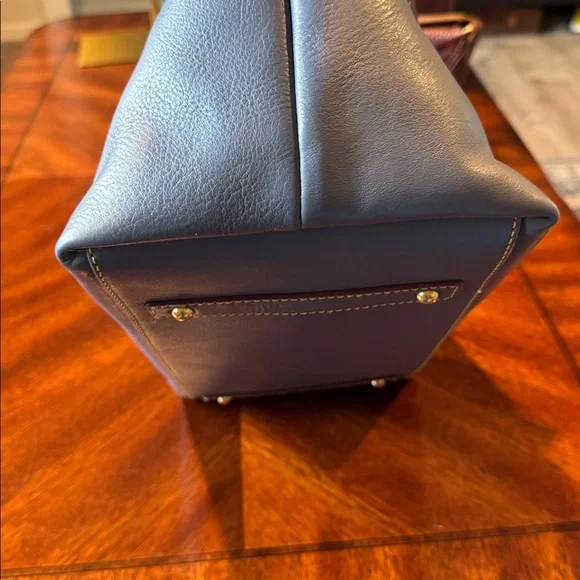 Dooney and Bourke Large Florentine Satchel Steel Blue - Picture 6 of 14